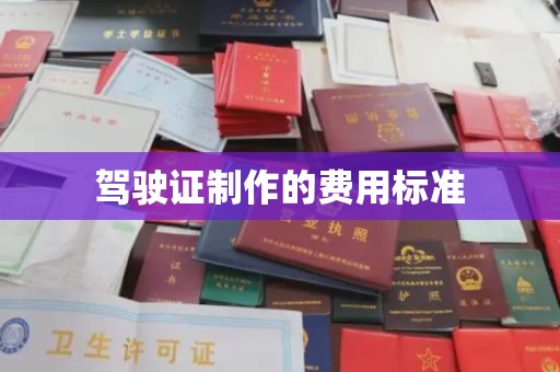 保靖驾驶证制作的费用标准